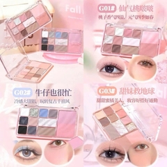 [GOGO TALES] Bảng Phấn Mắt GOGO TALES 4in1 11 Ô Má Hồng Kèm Tạo Khối/Highlight Trái Tim (GT724)