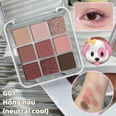 [GOGO TALES] Bảng Phấn Mắt GOGO TALES 9 Ô Nhũ Lì Loge Dream Trang điểm mắt Tone hồng
