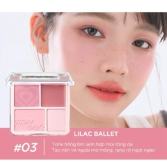 [Tặng Mút] Má Hồng JUDYDOLL 4 Ô Dạng Phấn Và Kem, Kèm Highlight Màu Tự Nhiên Dễ Dùng
