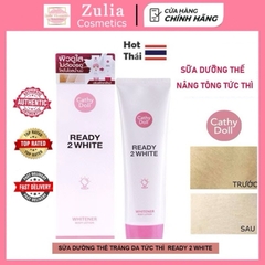 [CATHY DOLL] Sữa Dưỡng Thể Cathy Doll Ready 2 White, Dưỡng Da & Nâng Tone Body Trắng Sáng Tự Nhiên, 150ml Thái Lan