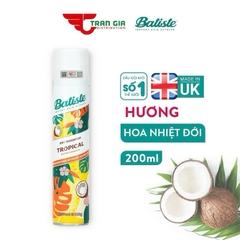 Dầu Gội Khô Batiste Dry Sampoo Giúp Tóc Bồng Bềnh 200ml Hết Ngứa, Hết Bết Dính Tóc Bồng Bềnh Tức Thì