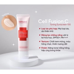 [FREE SHIP] Kem Chống Nắng Cell Fushion C Nâng Tone Trắng hồng 50g