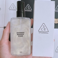Xịt Khoáng Khóa Nền 3CE Makeup Fixer Mist 100ml Hộp Trắng Có Nhũ Tạo Hiệu Ứng Căng Bóng (Chính Hãng)
