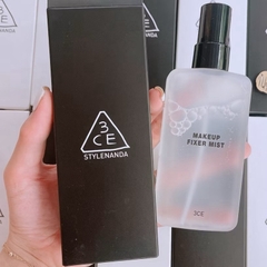 Xịt Khoáng Khóa Nền 3CE Makeup Fixer Mist 100ml Hộp Trắng Có Nhũ Tạo Hiệu Ứng Căng Bóng (Chính Hãng)