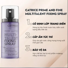 [CATRICE] Xịt Khóa Nền Kiềm Dầu, Giữ Ẩm, Căng Bóng, Lâu Trôi Catrice Fixing Spray 50ml