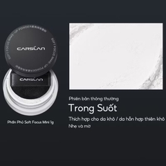 [Minisize] Phấn Nén trang điểm CARSLAN Mini lâu trôi kiềm dầu 24 giờ Che Phủ Tốt Nhỏ Gọn Tiện Lợi Vỏ Nam Châm 1g