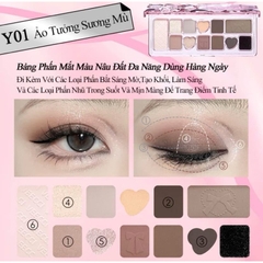 [VEECCI] Bảng Phấn Mắt VEECCI 11 Ô Ballet Nơ Lụa Hồng Đen, Có Kèm Mút Vệ Sinh Cọ Tiện Lợi, Đa Năng