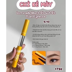 [LEMONADE] Chì kẻ mày 2 đầu Lemonade kèm chuốt Want It Got It Dual Eyebrow 2.75g
