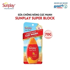 Kem Chống Nắng Cực Mạnh Sunplay Super Block SPF 81, PA++++ 30g / 70g - Dạng Sữa Lọ đỏ
