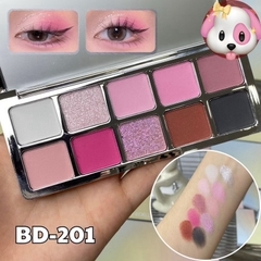 [SHEDELLA] Bảng Phấn Mắt SHEDELLA 10 Ô Pastel Cầu Vồng Mùa Hè, Nhũ Lì Tone Màu Sặc Sỡ màu