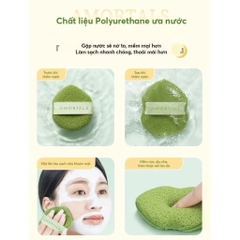 [AMORTALS] Mút Rửa Mặt AMORTALS Dạng Giọt Nước Hỗ Trợ Rửa Mặt Chuyên Sâu