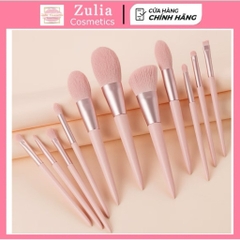 Bộ Cọ hồng 11 cây Make Up Cá Nhân Màu Hồng Bằng Lông Siêu Mềm Mượt