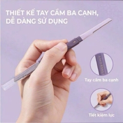 [AMORTALS] Set 2 Dao Cạo Lông Mày Amortals 2 Đầu Vỏ Tím, Cạo Tỉa Lông Mày Tiện Lợi, Không Gỉ