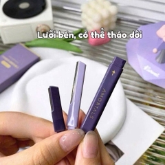 [AMORTALS] Set 2 Dao Cạo Lông Mày Amortals 2 Đầu Vỏ Tím, Cạo Tỉa Lông Mày Tiện Lợi, Không Gỉ