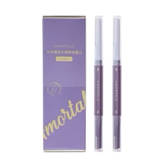 [AMORTALS] Set 2 Dao Cạo Lông Mày Amortals 2 Đầu Vỏ Tím, Cạo Tỉa Lông Mày Tiện Lợi, Không Gỉ