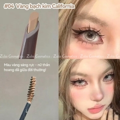 [PINKPUNK] Chì Kẻ Mày Pinkpunk 2 Đầu Kèm Mascara Chân Mày 2in1 Vỏ Hồng Đen (280mg+1.5g)