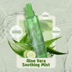 [ARUMORE] Xịt Khoáng Arumore Aloe Vera 99% Cấp Ẩm Làm Dịu Cân Bằng Da Soothing Mist Hàn Quốc Chai 200ml (Vỏ Mới)