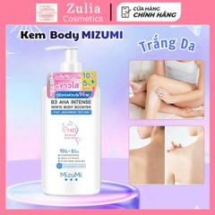Kem Dưỡng Thể MIZUMI Trắng Sáng Da B3 AHA Intense White Body Booster 250g Mịn Màng , Niacinamide, AHA, Ceramide