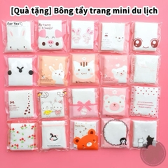 [Quà tặng] Bông tẩy trang mini du lịch tiện lợi túi 7*7cm