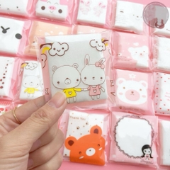 [Quà tặng] Bông tẩy trang mini du lịch tiện lợi túi 7*7cm