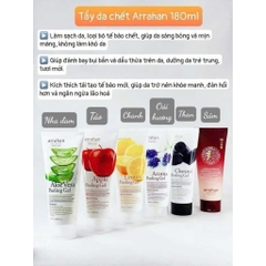Gel Tẩy Da Chết Làm Trắng Da Hoa Quả Arrahan Sạch Da Dịu Nhẹ 180ml