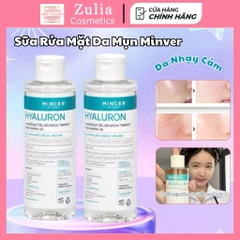 Sữa Rửa Mặt Mincer Hyaluron Cleasing Gel Làm Sạch Sâu Cho Da Nhạy Cảm, Da Mụn 200ml