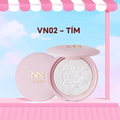[TẶNG MÁ HỒNG] Phấn Phủ Menow Dạng Nén Thủy Tinh Vỏ Hồng, Bản Việt Nam Đặc Biệt, Mỏng Nhẹ Tự Nhiên 7g