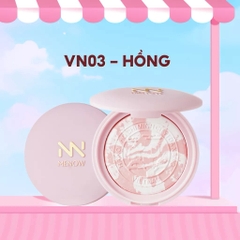 [TẶNG MÁ HỒNG] Phấn Phủ Menow Dạng Nén Thủy Tinh Vỏ Hồng, Bản Việt Nam Đặc Biệt, Mỏng Nhẹ Tự Nhiên 7g