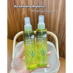 Xịt khoáng Lô Hội Aspasia Moist Up Face Mist Dưỡng Ẩm Căng Bóng Da 150ml Hàn Quốc