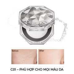 [COLORKEY] Phấn Phủ Bột Colorkey Vỏ Bạc Kiềm Dầu Lâu Trôi Lasting Naturally 8g