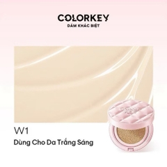 [COLORKEY] Cushion/Phấn Nước Colorkey Vỏ Hồng Chống Nắng SPF 50+/PA++++, Finish Mỏng Nhẹ, 11g