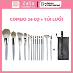 Bộ Cọ hồng 11 cây Make Up Cá Nhân Màu Hồng Bằng Lông Siêu Mềm Mượt
