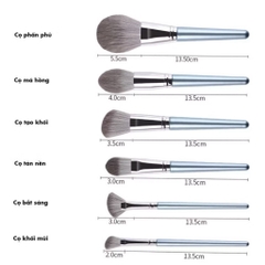 Bộ Cọ Trang Điểm 14 Cây Chuyên Makeup Cá Nhân Kèm Bao Da, Cốc Lông Siêu Mềm