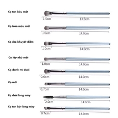 Bộ Cọ Trang Điểm 14 Cây Chuyên Makeup Cá Nhân Kèm Bao Da, Cốc Lông Siêu Mềm