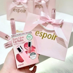 [TẶNG KÈM TÚI SON ESPOIR + NƠ] Set son Espoir Bare Glow Pinch Rose + Ginger Peach dưỡng môi căng mọng