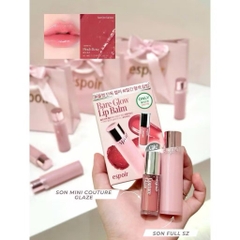 [TẶNG KÈM TÚI SON ESPOIR + NƠ] Set son Espoir Bare Glow Pinch Rose + Ginger Peach dưỡng môi căng mọng