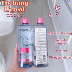 Nước Tẩy Trang Làm Sạch Sâu, Cấp Ẩm Cho Da Loreal L'Oreal Paris 3 in 1 Micellar Water Pháp 400ml