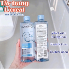Nước Tẩy Trang Làm Sạch Sâu, Cấp Ẩm Cho Da Loreal L'Oreal Paris 3 in 1 Micellar Water Pháp 400ml