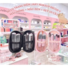 [JARY] Bộ cọ trang điểm Jary Make Up Brush Set 10 Cây Kèm Túi Đựng Da PU Tiện Lợi