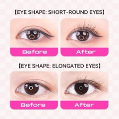 [PINKPUNK] Kẹp Mi Nhựa Pinkpunk Góc Rộng Vỏ Hồng Đen Caro Làm Cong Mi Nhanh, Kèm Silicon Thay Thế