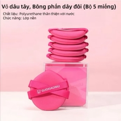 [GUOXIAONIU] Miếng Trang Điểm Đầu Nhọn GUOXIAONIU Caro Tán Kem Nền, mềm mại, không thấm nước