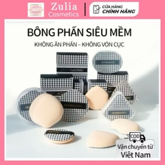 [GUOXIAONIU] Miếng Trang Điểm Đầu Nhọn GUOXIAONIU Caro Tán Kem Nền, mềm mại, không thấm nước
