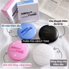 [ABOUT TONE] Phấn Phủ About Tone Dạng Nén Dòng Blur Powder Pact, Sebum Cut 9g (Nhập Khẩu Công Ty)