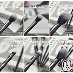 [FOCALLURE] Bộ 6 Cọ Trang Điểm FOCALLURE Đen Lông Mềm Mại (FA70)