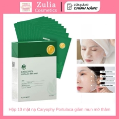 Hộp 10 mặt nạ Caryophy Portulaca Mask Sheet dưỡng ẩm giảm mụn mờ thâm