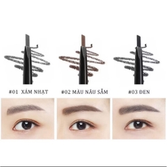 [FOCALLURE] Chì Kẻ Chân Mày FOCALLURE 2 đầu vỏ đen, Auto Brows Pen (FA18)
