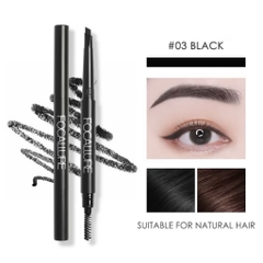 [FOCALLURE] Chì Kẻ Chân Mày FOCALLURE 2 đầu vỏ đen, Auto Brows Pen (FA18)