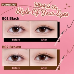 [PINK FLASH] Bút kẻ mắt dạ PINKFLASH chống thấm nước lâu phai lên màu chuẩn 0.8g (PF-E01)