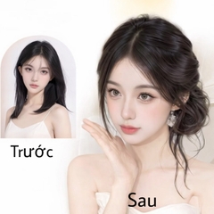 Tóc Giả Búi Ngoạm Lơi Xoăn Nhẹ – Kẹp Càng Cua Tiện Lợi, Tóc Tơ Cao Cấp Tự Nhiên, Tạo Kiểu Nhanh 1 Phút