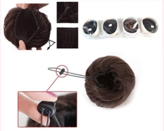Búi Tóc Giả Tròn/ Búi Tóc Củ Tỏi Tự Nhiên – Búi Tóc Giả Dây Rút Cao Cấp, Giống Tóc Thật, Dễ Sử Dụng